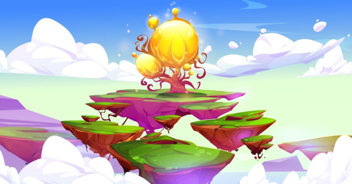 Cluster Rush gameplay screenshot showing first-person view of player jumping between moving trucks with obstacles